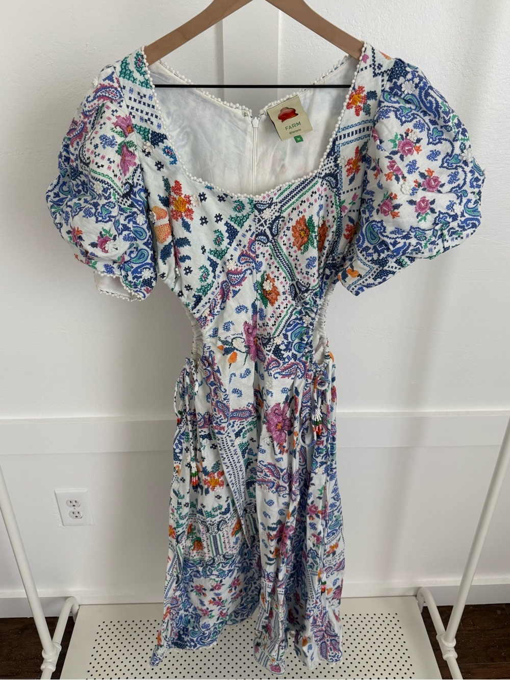 Farm Rio Romantic Bandanas Floral Midi Dress